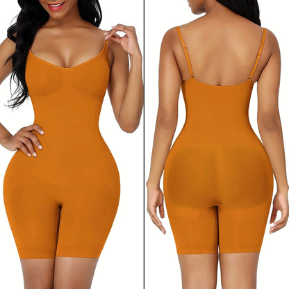 Seamless shaping bodysuit – orange