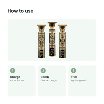How to use the T-blade cordless hair clipper: charge, comb, trim