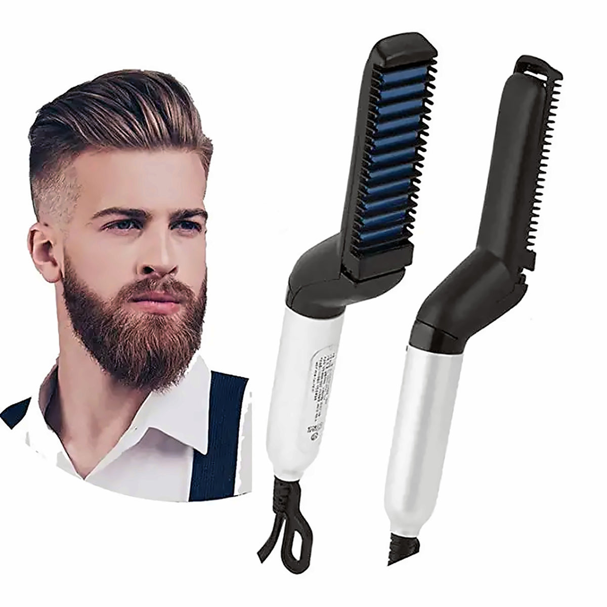 Using the heated beard comb