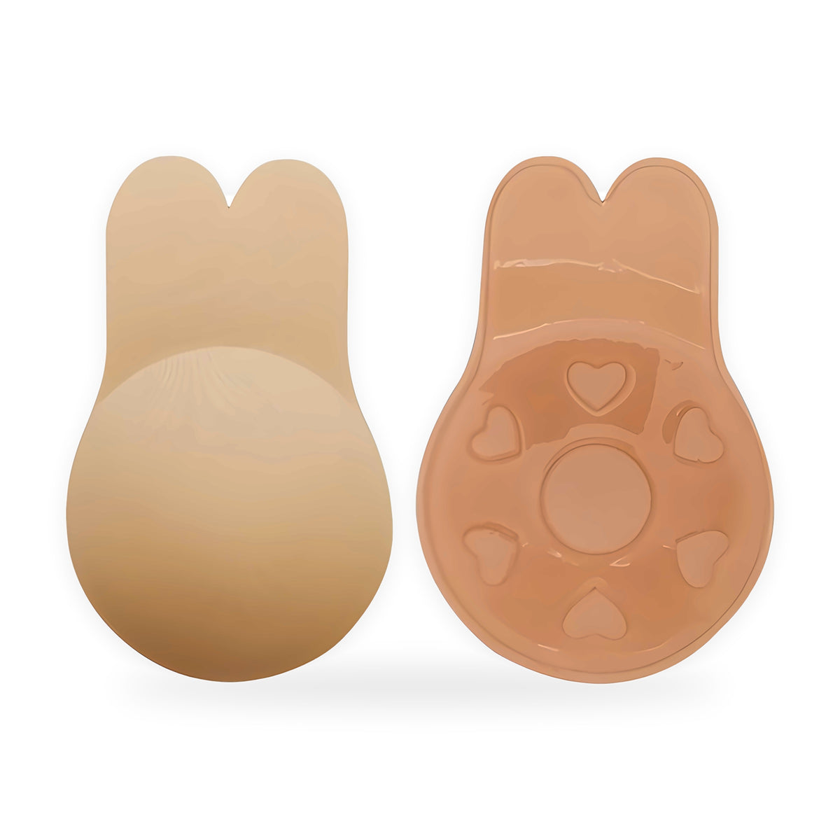 Pair of skin-tone invisible lift-up bra tape pads