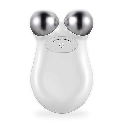 Microcurrent facial massager on a white background