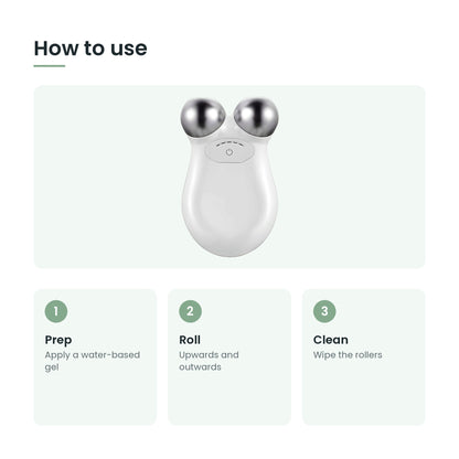 How to use the microcurrent facial massager: prep, roll, clean