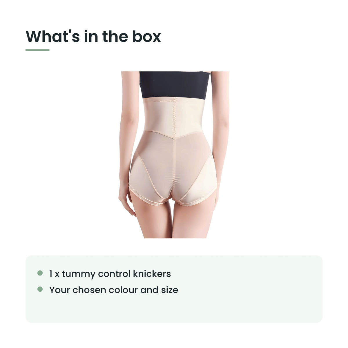 What's in the box: one pair of tummy control knickers