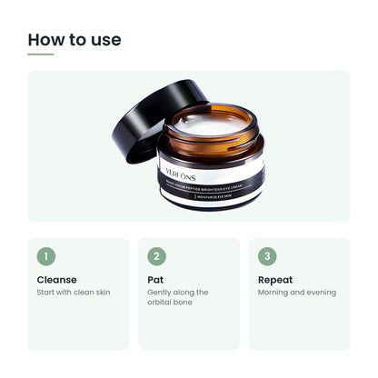 How to use the under-eye cream: cleanse, pat, repeat