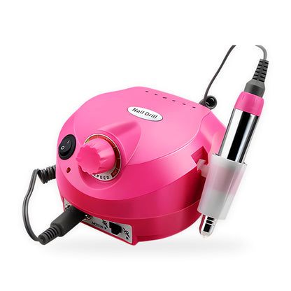 Electric nail drill machine on a white background