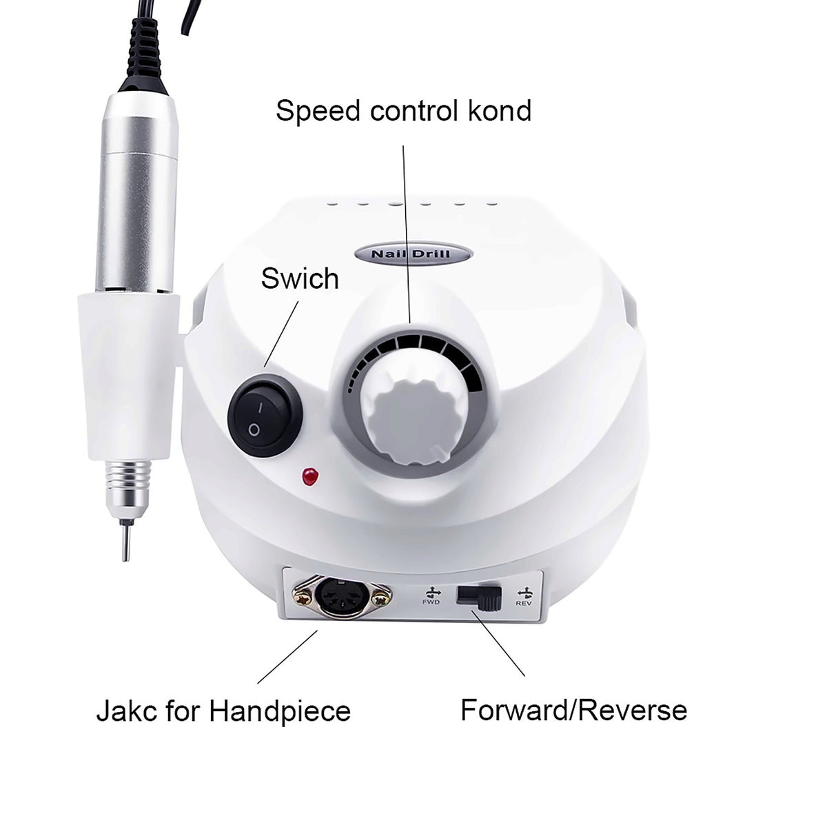 Nail drill controls