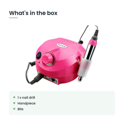 What's in the box: 1 x nail drill, handpiece, bits