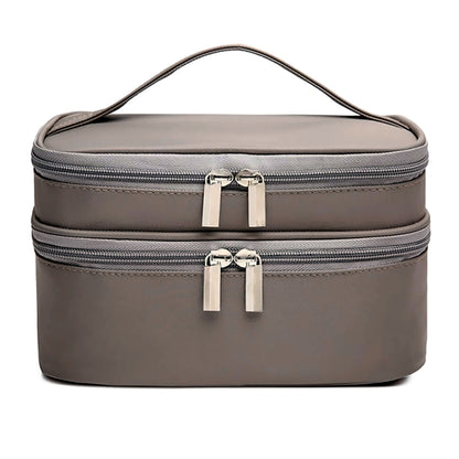 Double-layer makeup bag – grey