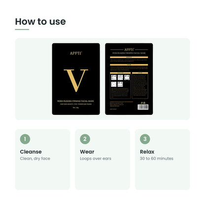 How to use the V-line chin lifting masks: cleanse, wear, relax