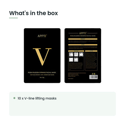 What's in the box: 10 x v-line lifting masks