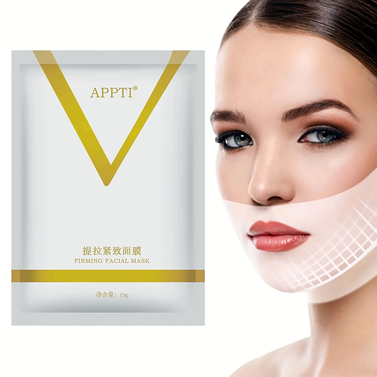 V-line chin lifting masks – white mask sachet
