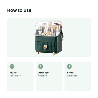 How to use the waterproof makeup storage box: place, arrange, store