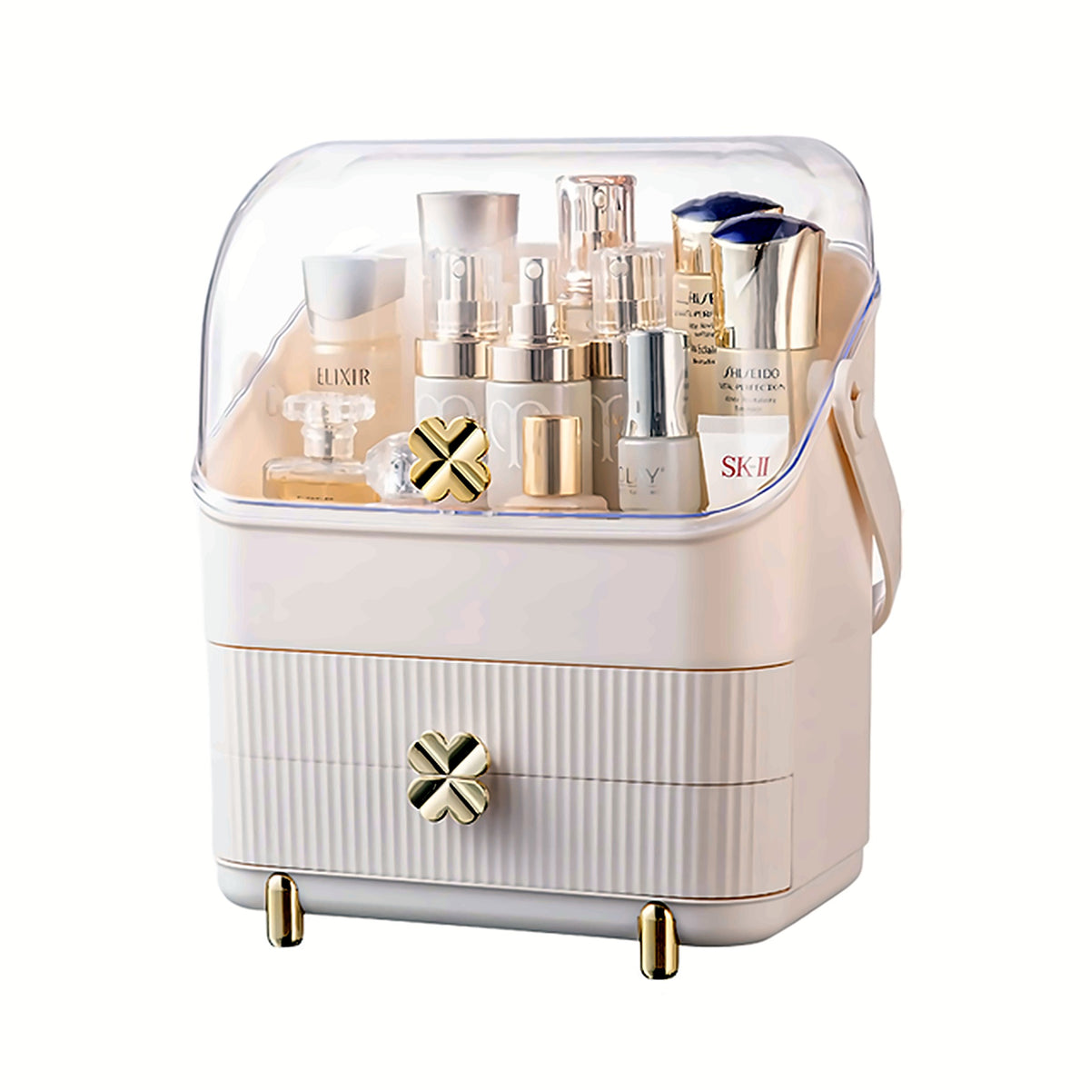 Waterproof makeup storage box – beige
