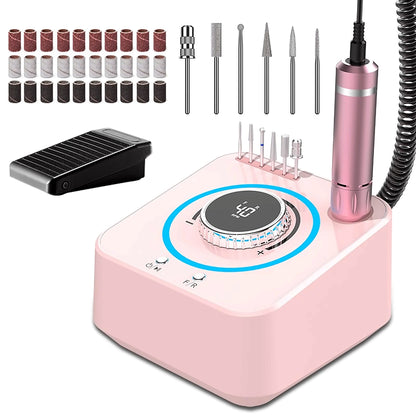 Pink electric nail drill machine kit