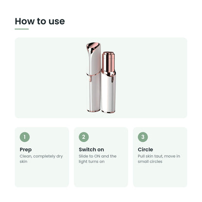 How to use the facial hair remover in three steps