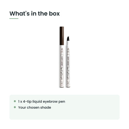 What's in the box: one 4-tip liquid eyebrow pen