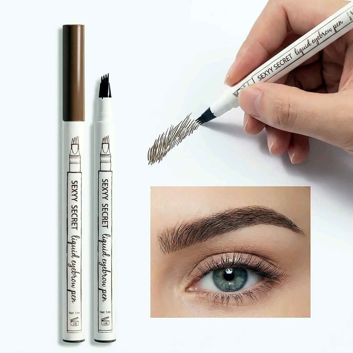 Brown 4-tip eyebrow pen