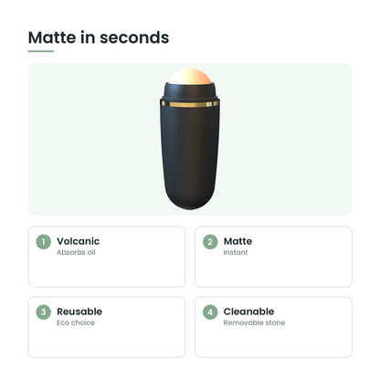 Volcanic stone oil-absorbing roller key features: volcanic, matte, reusable, cleanable