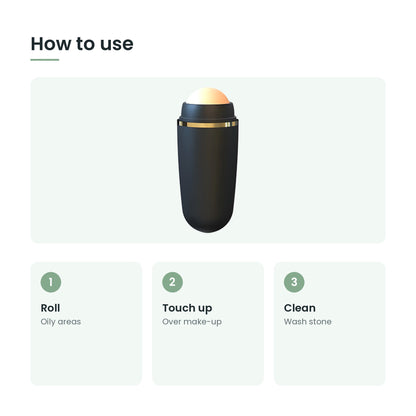 How to use the volcanic stone oil-absorbing roller: roll, touch up, clean