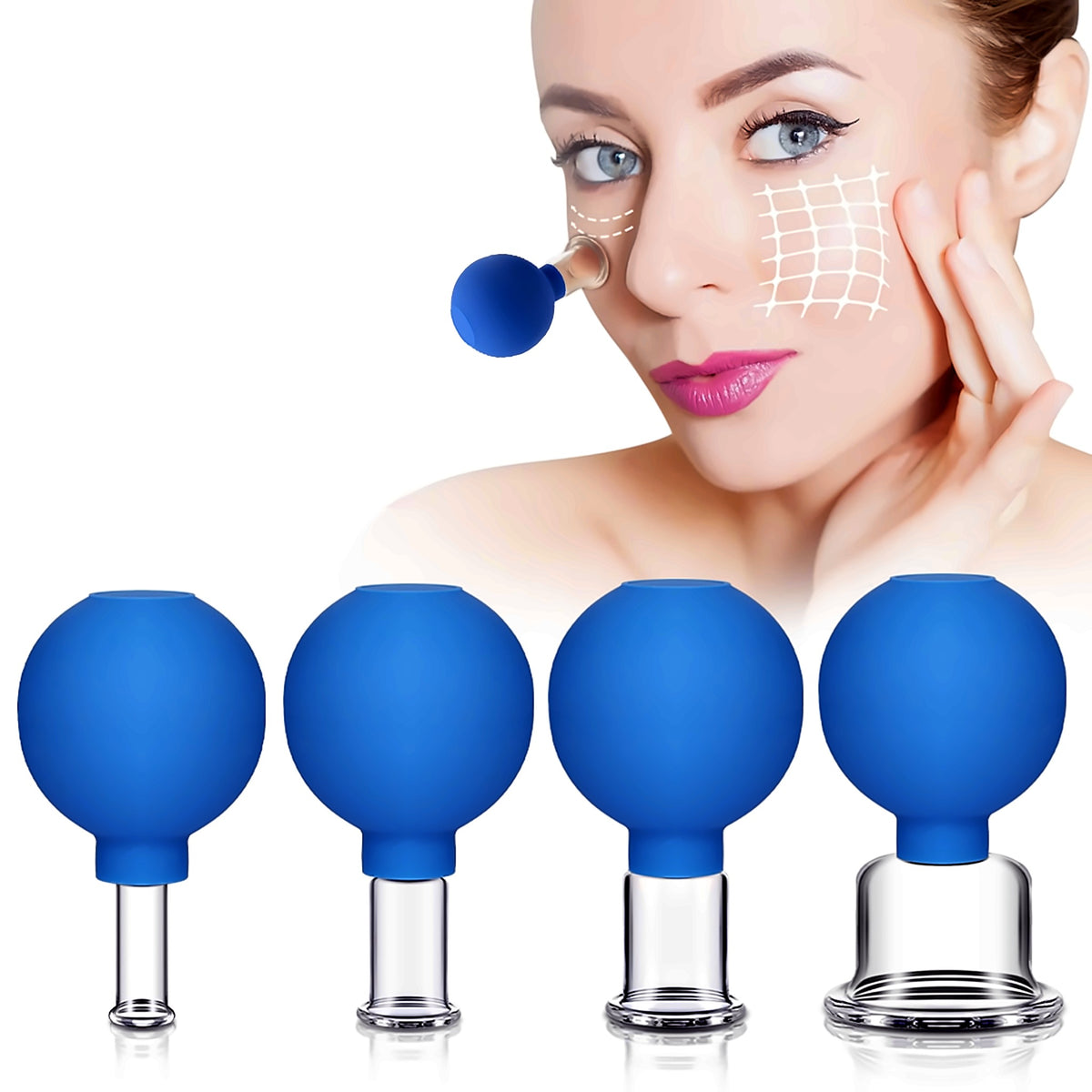 Using the face cupping set