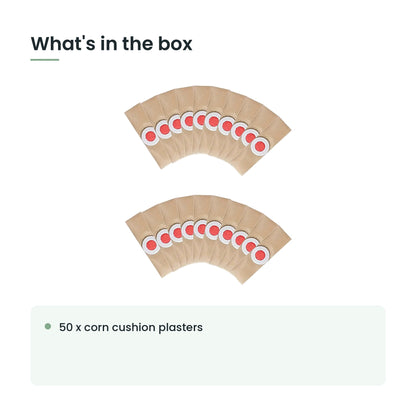 What's in the box: 50 x corn cushion plasters