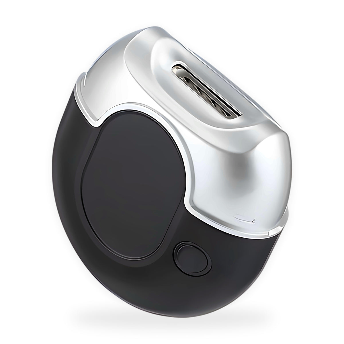 Automatic electric nail clipper on a white background