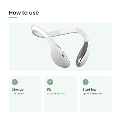 How to use the EMS V-face massager: charge, fit, start low
