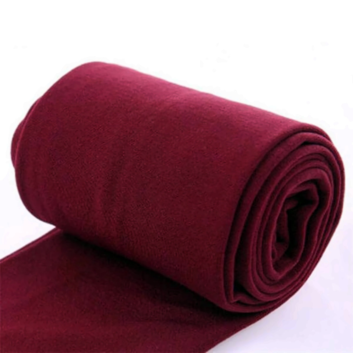 Fleece-lined thermal leggings – red wine