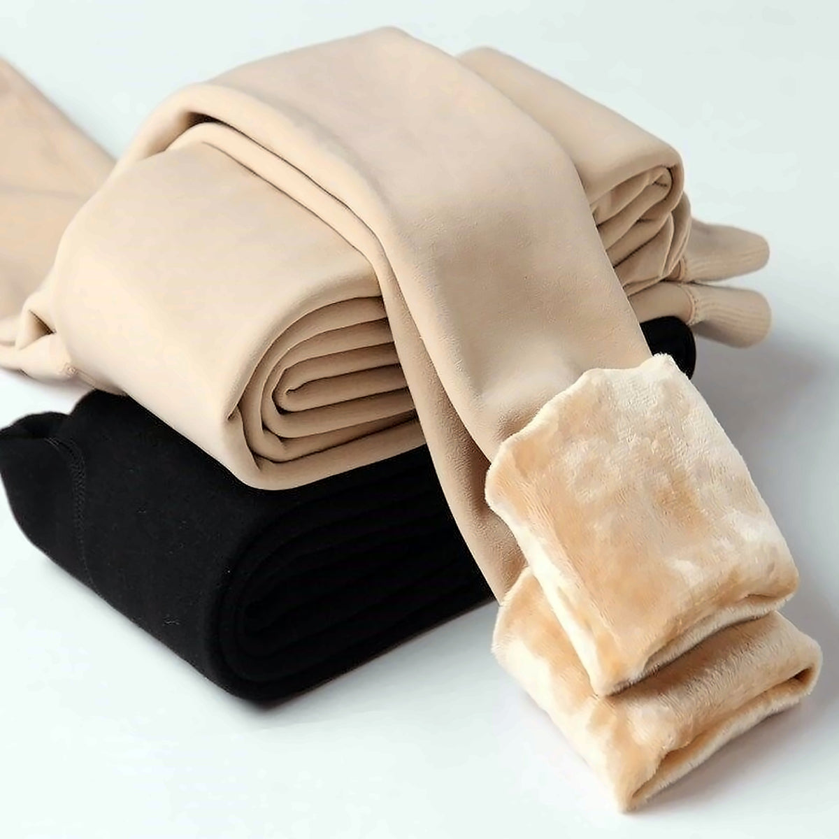 Fleece-lined thermal leggings – skin