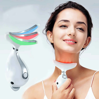 Using the LED neck massager