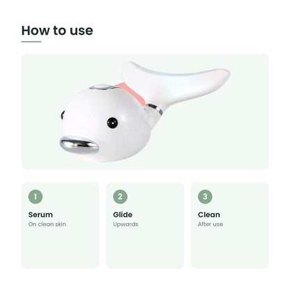 How to use the LED neck and face massager: serum, glide, clean