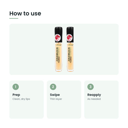 How to use the volumising lip gloss: prep, swipe, reapply