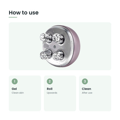 How to use the EMS microcurrent face roller: gel, roll, clean