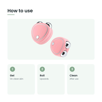 How to use the EMS microcurrent face massager: gel, roll, clean