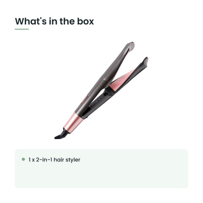 What's in the box: 1 x 2-in-1 hair styler