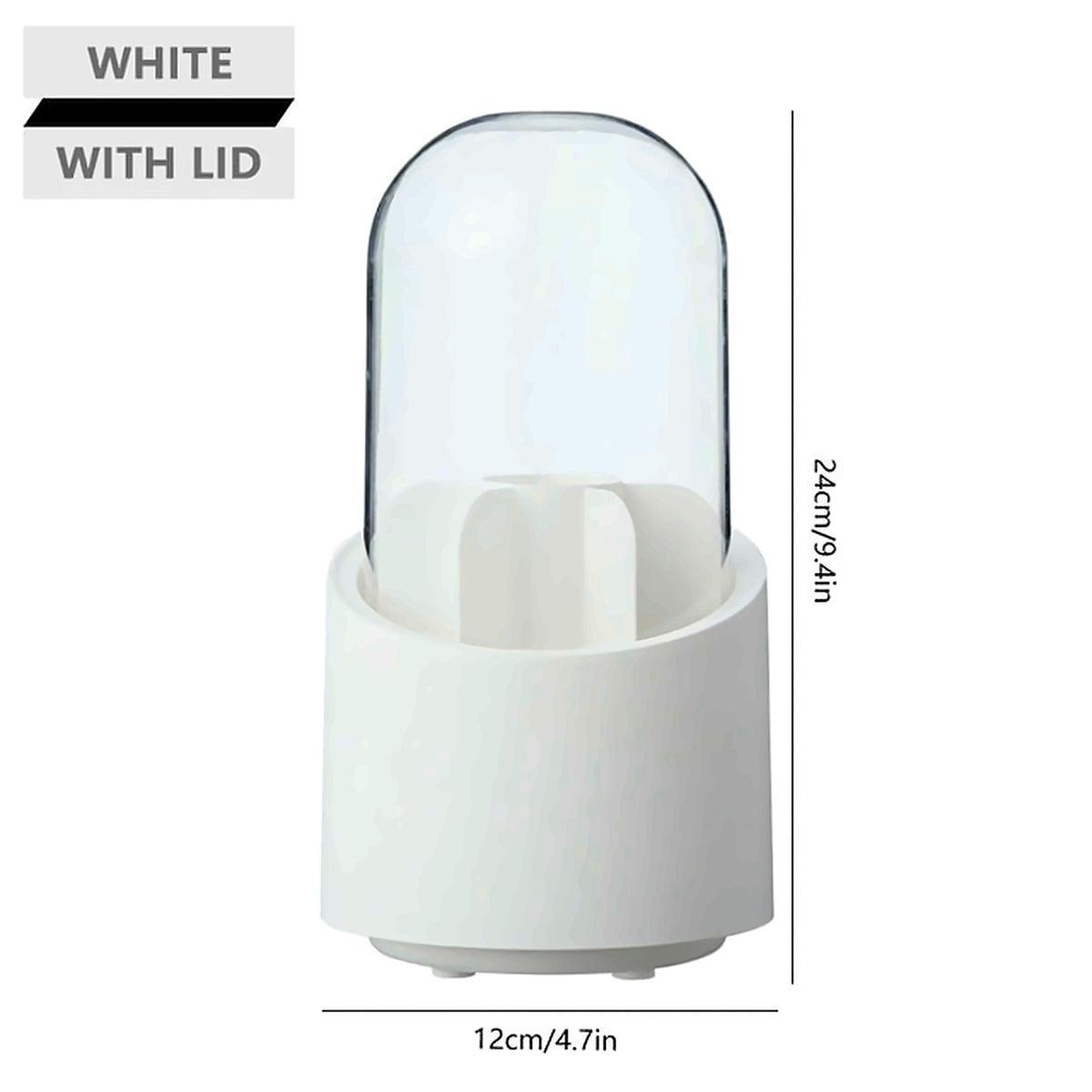 Brush holder with lid