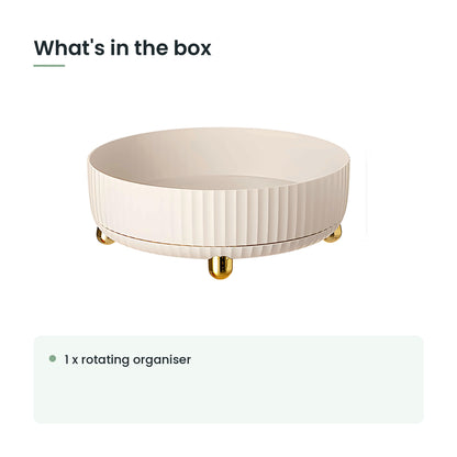 What's in the box: 1 x rotating organiser