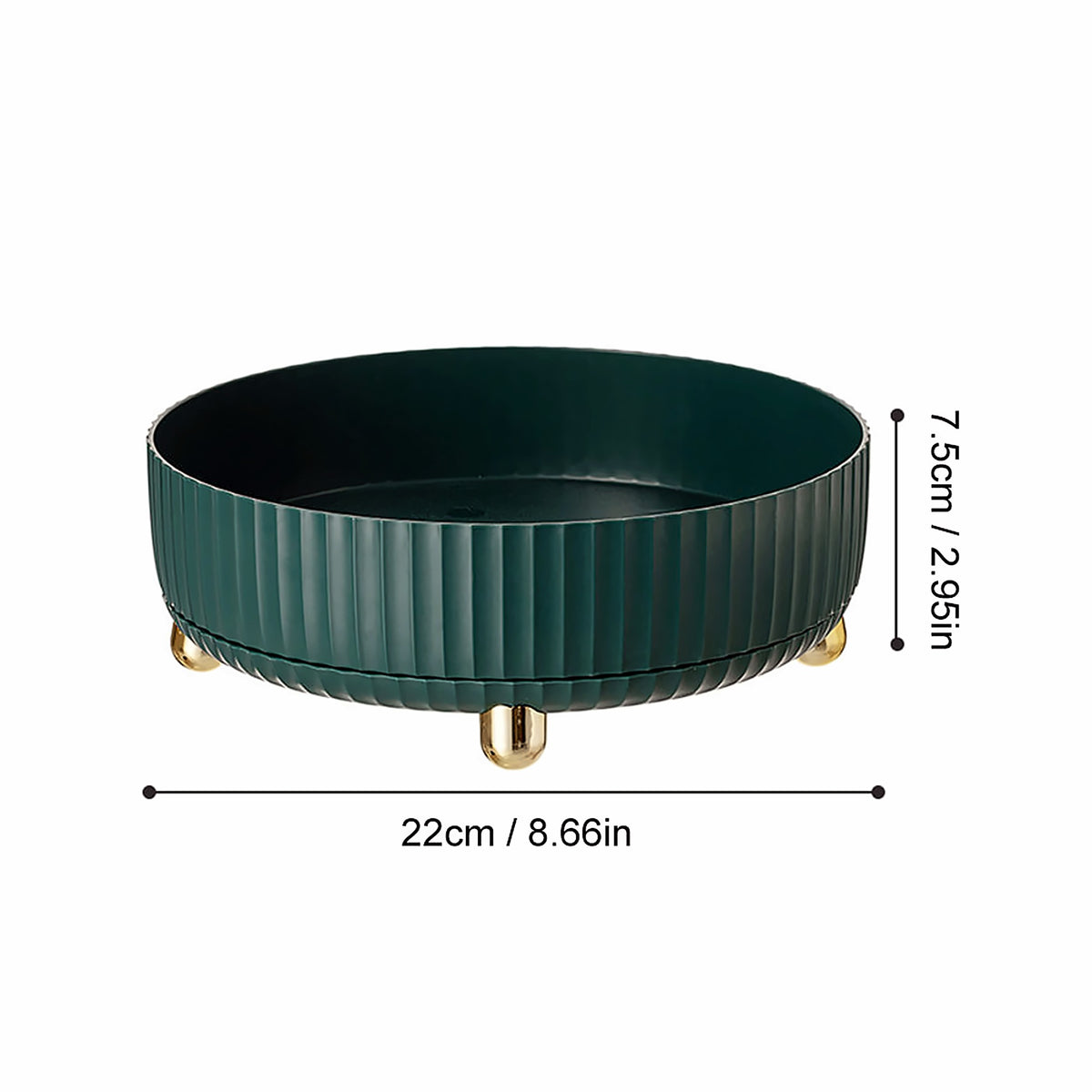 Rotating makeup organiser – green