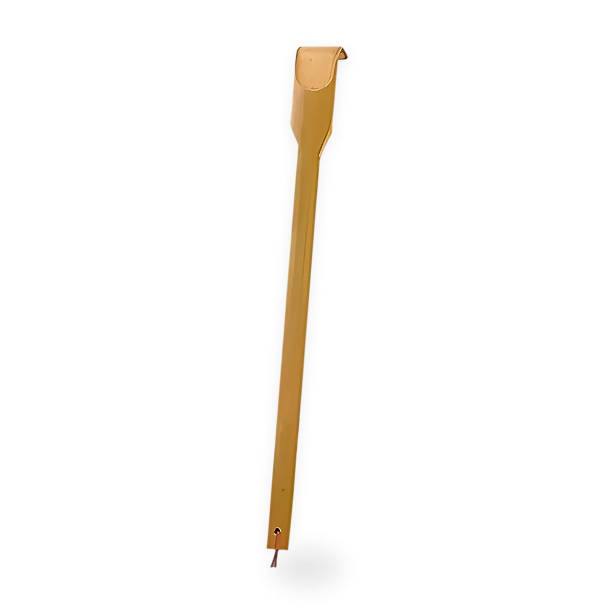 Bamboo back scratcher on a white background