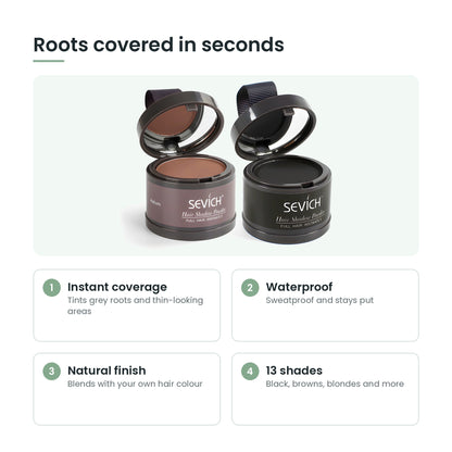 Hairline powder key features: instant cover, waterproof, natural finish, 13 shades