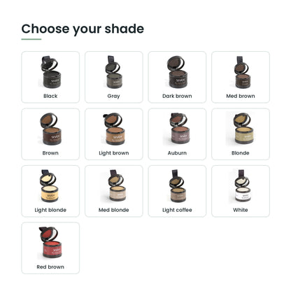 Hairline powder shade range, 13 colours