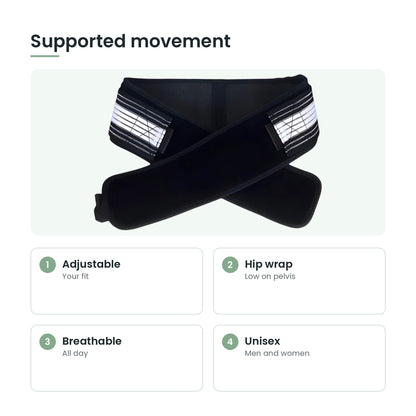 Adjustable hip support belt key features: adjustable, hip wrap, breathable, unisex