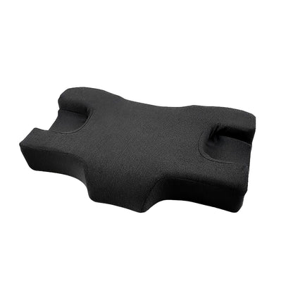 Contoured memory foam pillow, dark grey cover