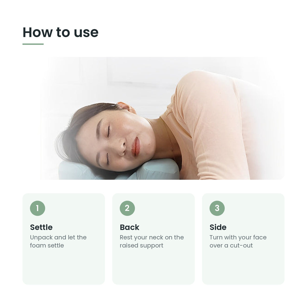 How to use the contoured beauty pillow