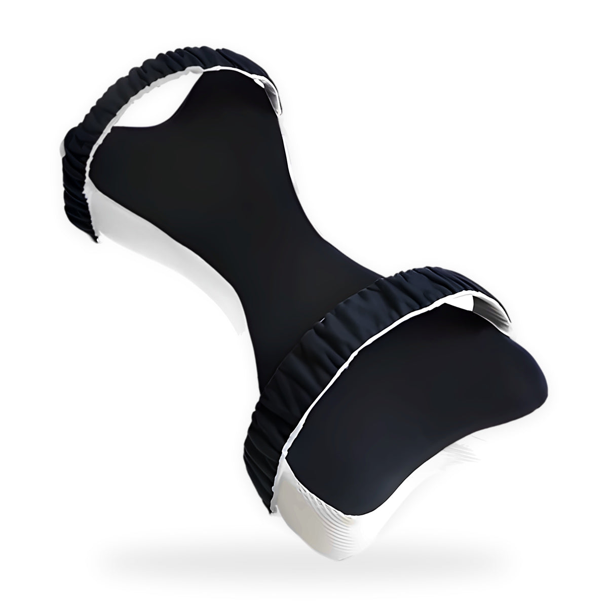 Memory foam knee pillow on a white background