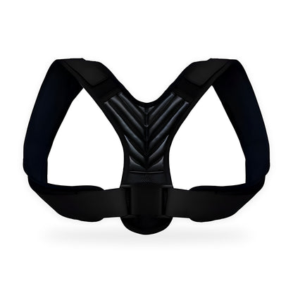 Black adjustable posture corrector upper back brace