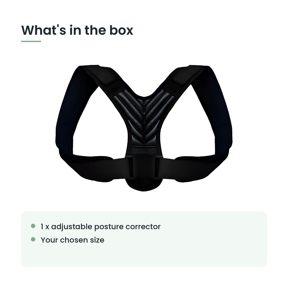 What's in the box: one adjustable posture corrector