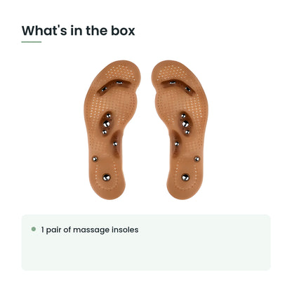 What's in the box: 1 pair of massage insoles