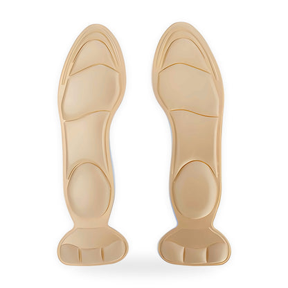 Memory foam high heel insoles on a white background