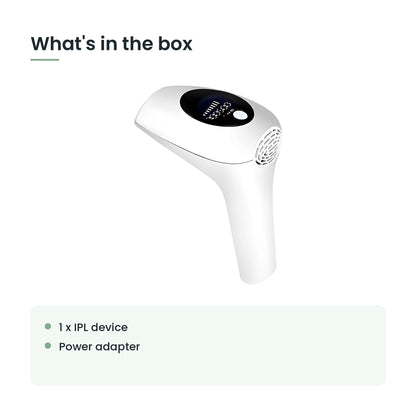 What's in the box: 1 x ipl device, power adapter